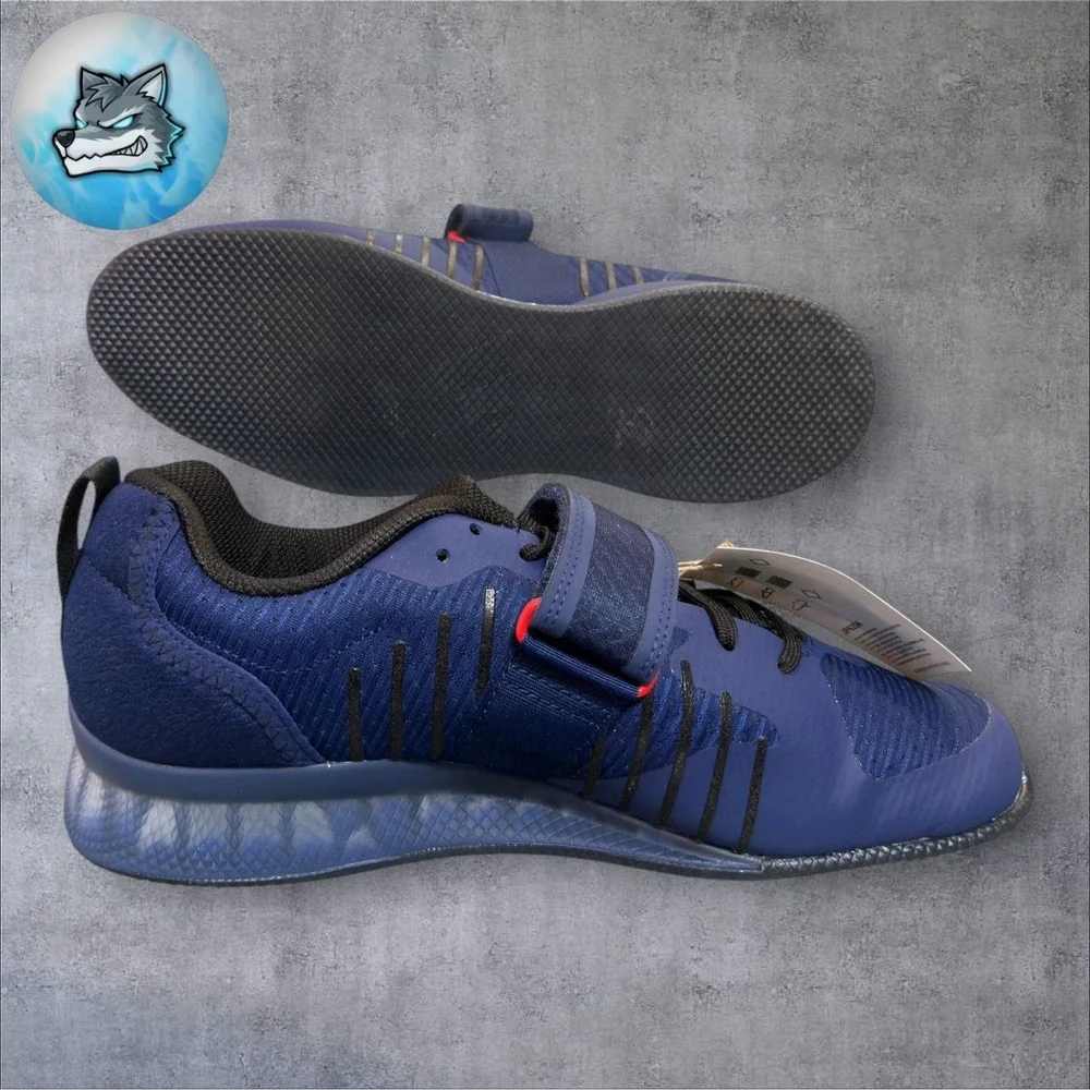 Adidas Adipower Weightlifting 3 Men's Size 9 Blue Silver Gym Training JP6206 New